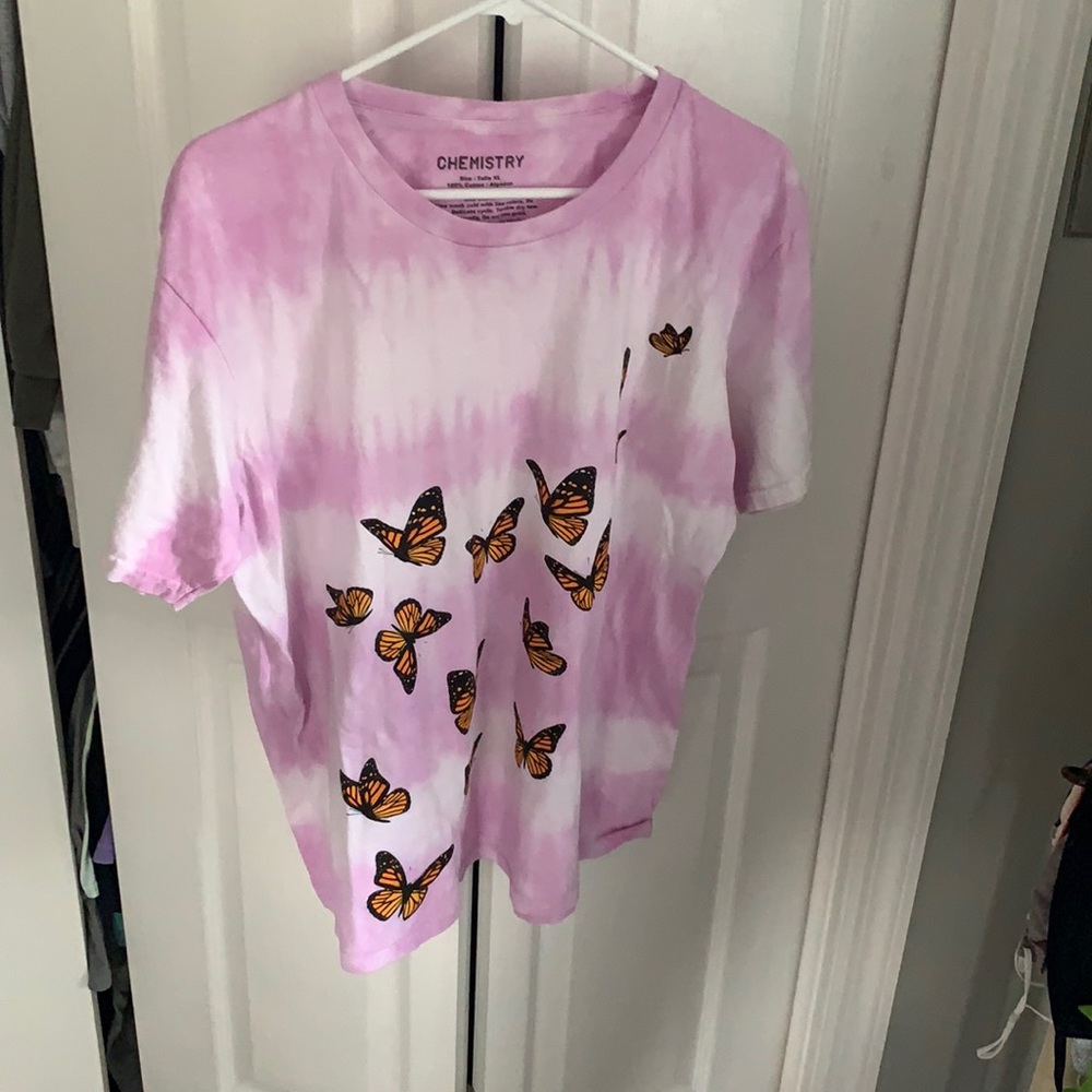 Butterfly tie dye shirt